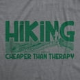 thumbnail image 2 of Mens Hiking Cheaper Than Therapy Funny Camping Outdoor Summer T shirt Graphic Tees, 2 of 9