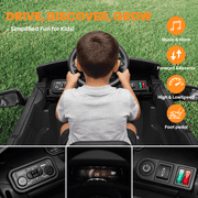 EVOKEDEN 24V Licensed Chevrolet Silverado Electric Car for Kids, Ride on Toys for Toddlers with Remote Control, Soft Start, LED Lights, Music Player, Seat Belts, Black