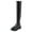 Black, variant on Women's Over The Knee High Platform Thigh High Boots Chunky Platform Round-Toe Side Zip Boots Wide Calf Winter Long Stretch Soft Chunky Lug Sole Fall Boots