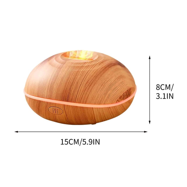 Warm Mist Humidifiers for Home, Usb Desktop Humidifier with Flame Effect & Aroma Diffuser 200Ml, Color Night Light for Office Home Appliances for New Home