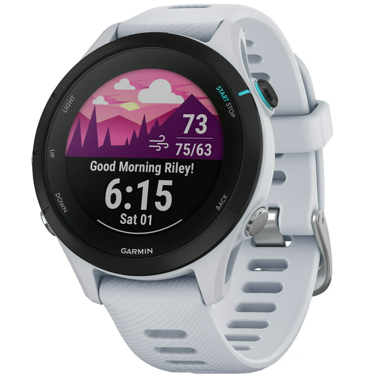 Garmin 010-02641-21 Forerunner 255 Music GPS Smartwatch Whitestone Bundle  with 2 YR CPS Enhanced Protection Pack 