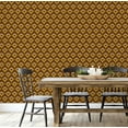 thumbnail image 5 of S4Sassy Retro Art Deco Wallpaper- Brown Wall Covering, 25" X 360" Self-Adhesive Textured Vinyl Walls Paper, Wall Wrap, Easy Diy Walls Covering For Farmhouse Bedroom, Living Room, Cabinet, 5 of 9