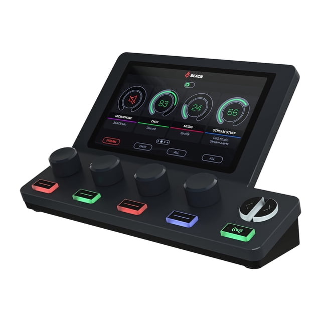 BEACN Mix Crear mezclador de audio | Mezclador de audio para PC y Mac | Mezclador de audio USB C para creadores de contenido | Mezclador de juegos y podcasts, Mezclador de audio de PC para Twitch y Yo