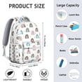 thumbnail image 6 of "Boho Tribal Print Backpack for College Students - 17” Laptop Compartment, Spacious Water-Resistant Daypack for Campus, Dorm & Travel, Vintage Hippie Style Bookbag", 6 of 6