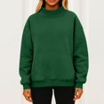 thumbnail image 7 of Mock Neck Sweatshirt Womens Fall Oversized Turtleneck Pullover Long Sleeve Casual Sweater Tops 2XL, 7 of 7