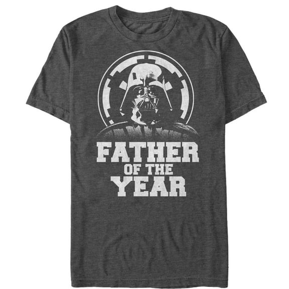 Men's Star Wars Father's Day Vader Father of the Year  Graphic Tee Charcoal Heather 3X Large