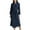 Navy, variant on TMOYZQ Women's Lightweight Quick Dry Cotton Waffle Knit Full-Length Bathrobes Bridesmaids Spa & Bath Long Kimono Robes Soft Loungewear with Pockets, M-XL