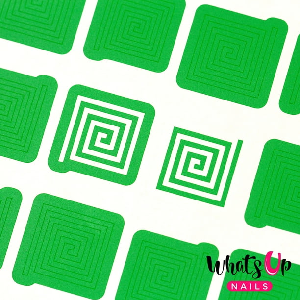 Whats Up Nails - Square Spiral Tape Vinyl Stencils Nail ...