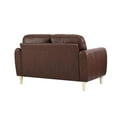 thumbnail image 4 of Serta Darby Transitional Stationary Loveseat, Brown Faux Leather, 4 of 10