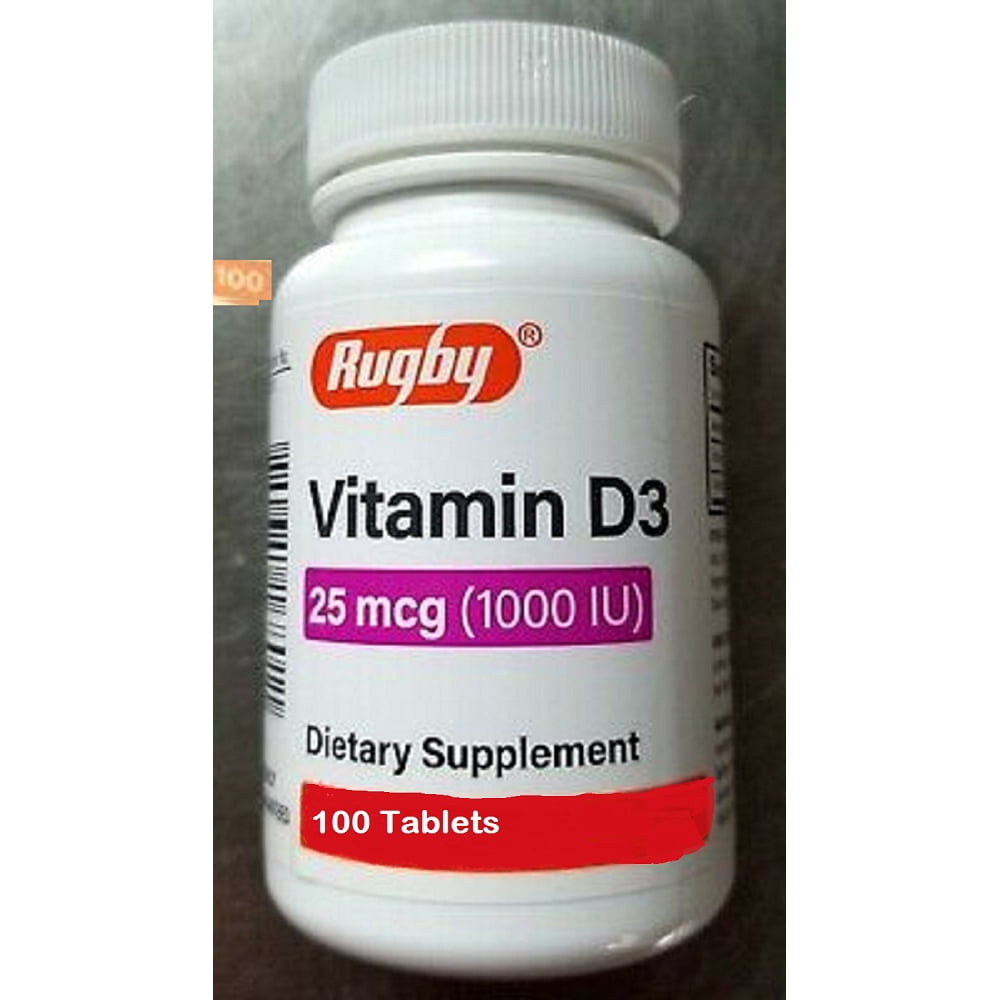 Vitamin D3 TB 25MG25MCG 100CT Pack of 1 [PACK OF 1]