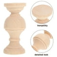thumbnail image 3 of AURARMLET 4Set Arch Shape Decorative Baluster Khaki Solid Wood for Coffee Table Decor 6x1in, 3 of 7