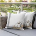 thumbnail image 4 of Gray Pumpkin Pillow Covers 2 Pack Thanksgiving Fall Pillowcase Waterproof Outdoor Throw Pillow Cover for Patio Garden Square Cushion 26”x26”, 4 of 9