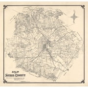 Bexar County Texas - 1887 - 23.00 x 23.76 - Glossy Satin Paper