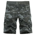thumbnail image 4 of Men's Cargo Shorts with Pockets Plus Size Camouflage Shorts Lightweight Outdoor Pants Workwear for Men Travel Golf Camping Gifts for Men Gray, 4 of 4