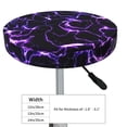 thumbnail image 4 of Wukai Housses de Chaise de Bar Galaxy Lightning, Housses de Tabouret Rondes, Housses de Tabouret Rondes Extensibles, Housses de Coussin de Tabouret Lavables pour 11-14 Pouces-12 Pouces, 4 of 7