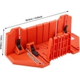thumbnail image 3 of 14 Inch Clamping Miter Box Plastic Hand Saw Clamping Miter Box Woodworking Cutter Tool with Clamp, 3 of 5