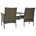thumbnail image 5 of vidaXL 2-Seater Garden Sofa with Tea Table & Stools Poly Rattan Grey, 5 of 5