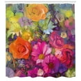 thumbnail image 3 of Ambesonne Floral Shower Curtain, Daisies Peony Gerbera, 69"Wx84"L, Multicolor, 3 of 3