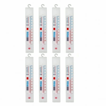 GJX Pack of 8/10 Refrigerator Thermometers with Hook Indoor Fridge Thermometers