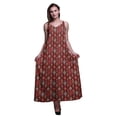 thumbnail image 1 of Bimba Rayon Ikat Womens Adjustable Spaghetti Strap Long Maxi Print Dress Bohemian-XX-Large, 1 of 4