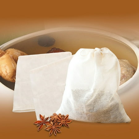 

5Pcs Coffee Bags Nut Milk Bag Reusable All Purpose Food Strainer Cotton Fine Mesh Strainer Bag for Coffee Juices Cold Brew Medicine Food Storage for Cereals