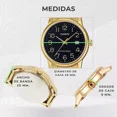thumbnail image 4 of Reloj Casio Mtpv002 G1b Hombre Dorado Negro Fechador Full Correa MTP-V002G-1B, 4 of 8