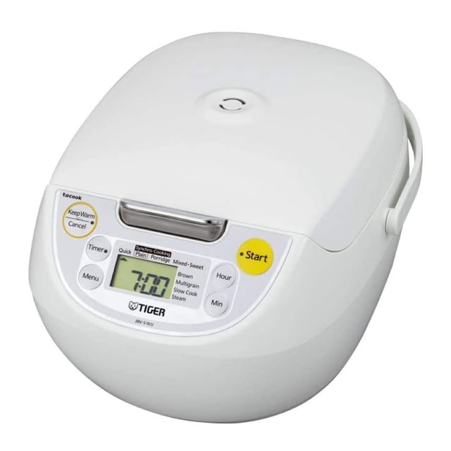 Microordenador Rice Cooker Tiger JBV-S18U, 2,3 L, 10 tazas, color blanco