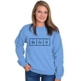 thumbnail image 3 of Ba Co N Bacon Food Science Nerd Geeky Unisex Plus Fleece Graphic Sweatshirt Brisco Brands 4X, 3 of 5