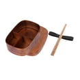 thumbnail image 1 of Fiambrera estilo Japonés Sunnimix Bento Box de madera Con palillos y Correa Talla L Marrón oscuro, 1 of 8
