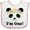 White and Pink, variant on Inktastic First Birthday Panda 1 Year Old Girl Girls Baby Bib