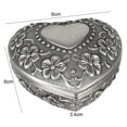 thumbnail image 6 of Yesbay Gift Box Compact Decorative Heart-shaped Romantic Women Jewelry Case for Valentine's Day,Silver, 6 of 8