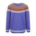 thumbnail image 3 of WEAIXIMIUNG Chandail Oversize pour Femmes Tricot Col Rond Manches Longues Tendance 2024, 3 of 7