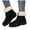 Black, variant on Women's Platform Snow Boots Fuzzy Plush Winter Mid Calf Booties Fleece Lined Warm Non Slip Ankle Boots