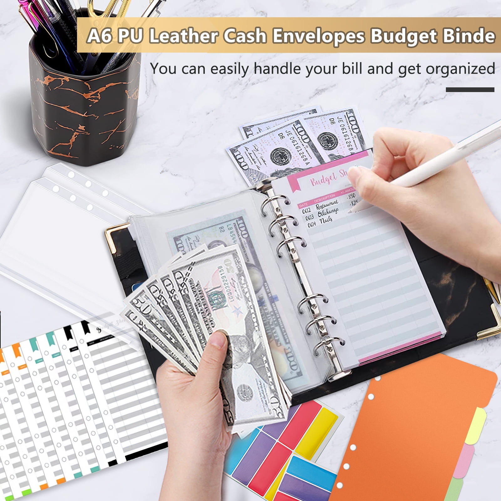 Budget Planner & Monthly Bill Organizer Book, Budget Book and Expense  Tracker Notebook, Financial Planner Bundled with Cash Envelopes – Budget  Journal with Pockets for Money (Black) 