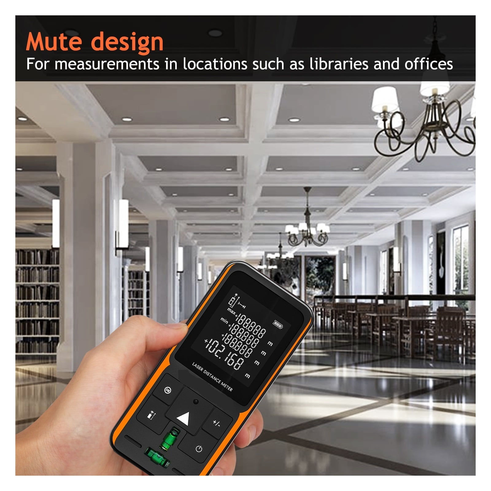 Digital Tape Measure 50M Rangefinder Accurate Distance Meter Construction Roulette Range Finder