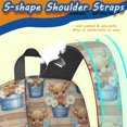 thumbnail image 4 of Highland Cow and Daisy Print 17" Waterproof Oxford School Backpacks for Teens, S-Shape Padded Straps, for School, Travel, Hiking, Camping, 4 of 4