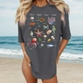 thumbnail image 2 of Graphic Tees For Women, Oversize Loose Fit Short Sleeve Top Style Casual Summer, 2 of 4