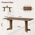 thumbnail image 4 of 71" Dining Table for 6 to 8 People, Modern Dinner Table with Unique Wooden Legs, Rectangle Dining Table for Kitchen, Dining Room & Living Room, 4 of 7