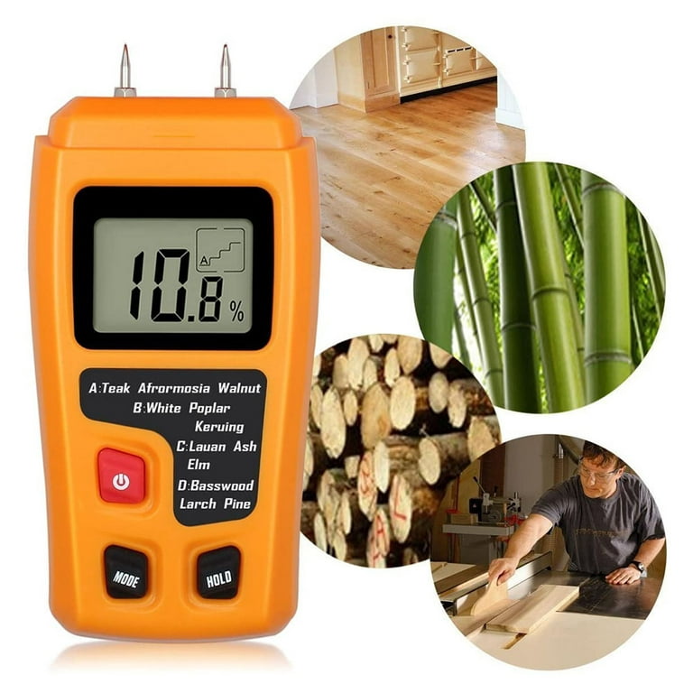 0-99.9% Pin Type Digital Wood Moisture Meter for Firewood,Wood Humidity  Tester W