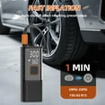 thumbnail image 2 of HereLux Portable Tire Inflator with Dual Display, 6000mAh Battery, Auto Shut-Off, Fast Inflation, 4 Modes, LED Light, Air Pump for Car, Bike, Ball, 2 of 8