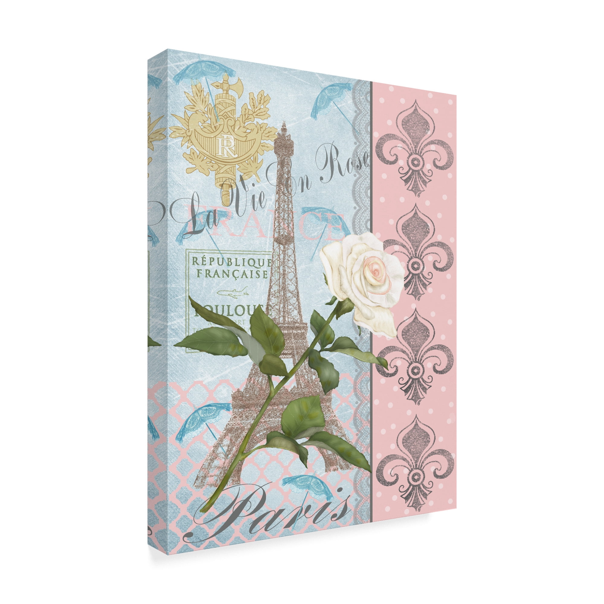 Trademark Fine Art 'La Vie en Rose I' Canvas Art by Jade Reynolds