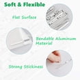 thumbnail image 2 of Jinqian 100 PCS Nose Bridge Strips, Aluminum Metal Nose Strip, Shed Protector, Adjustable Nose Clips Wire for DIY Face Mask Making Accessories for Sewing Crafts, 2 of 6