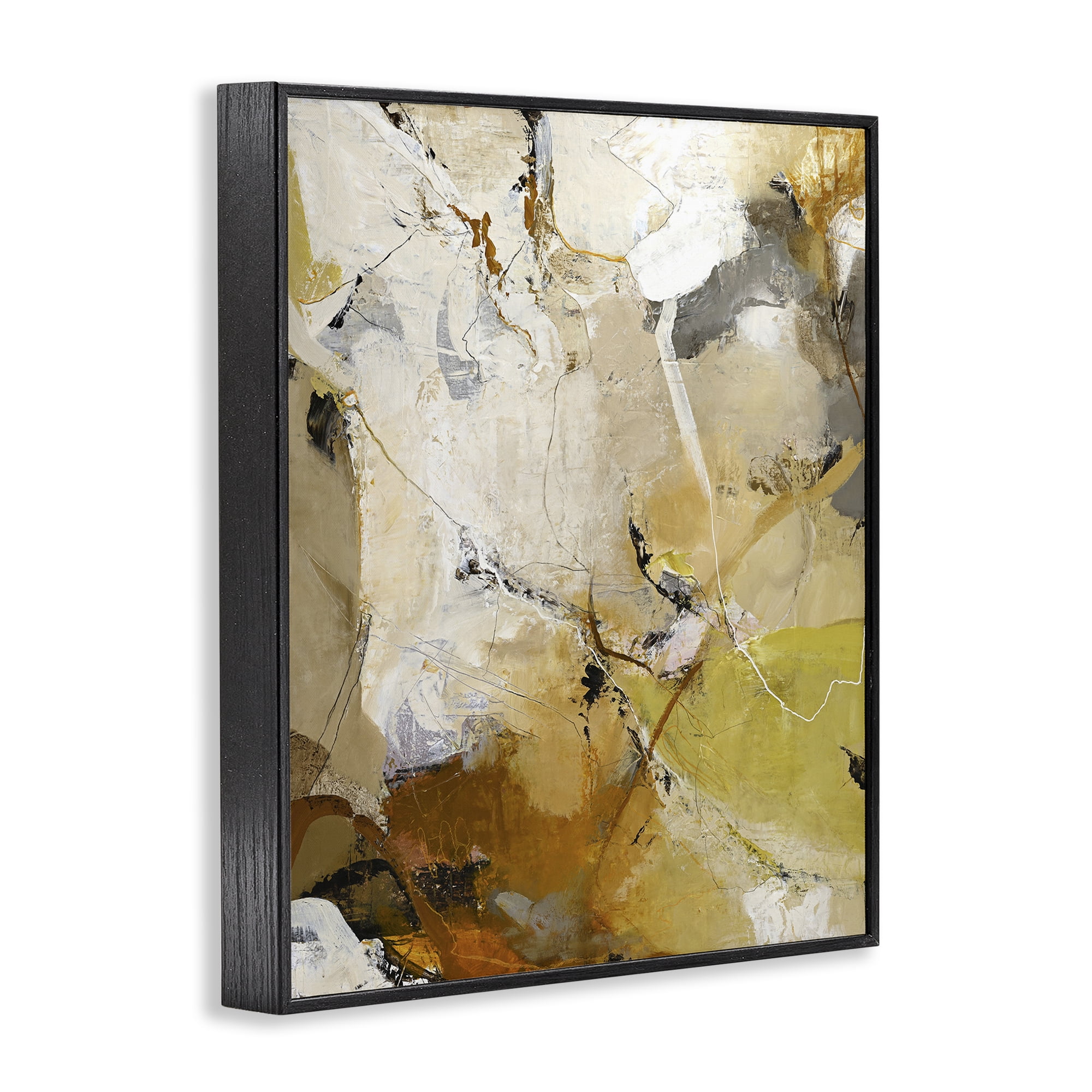 Stupell Industries Warm Earth Tones In Motion Black Framed Giclee Art, design by Design Fabrikken