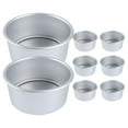 thumbnail image 1 of USHOBE 8Pcs Round Cake Tins With Easy To Clean Anodized Aluminum For Professional Bakers, 1 of 8