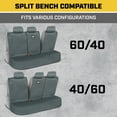 thumbnail image 5 of CAT FlexFit™ Gray Rear Seat Cover For Car, Suv, & Truck - Durable Canvas Material Back Car Seat Covers 60/40 Split Bench Protector - Back Seat Cover & Back Seat Protector Interior Accessories, 5 of 9
