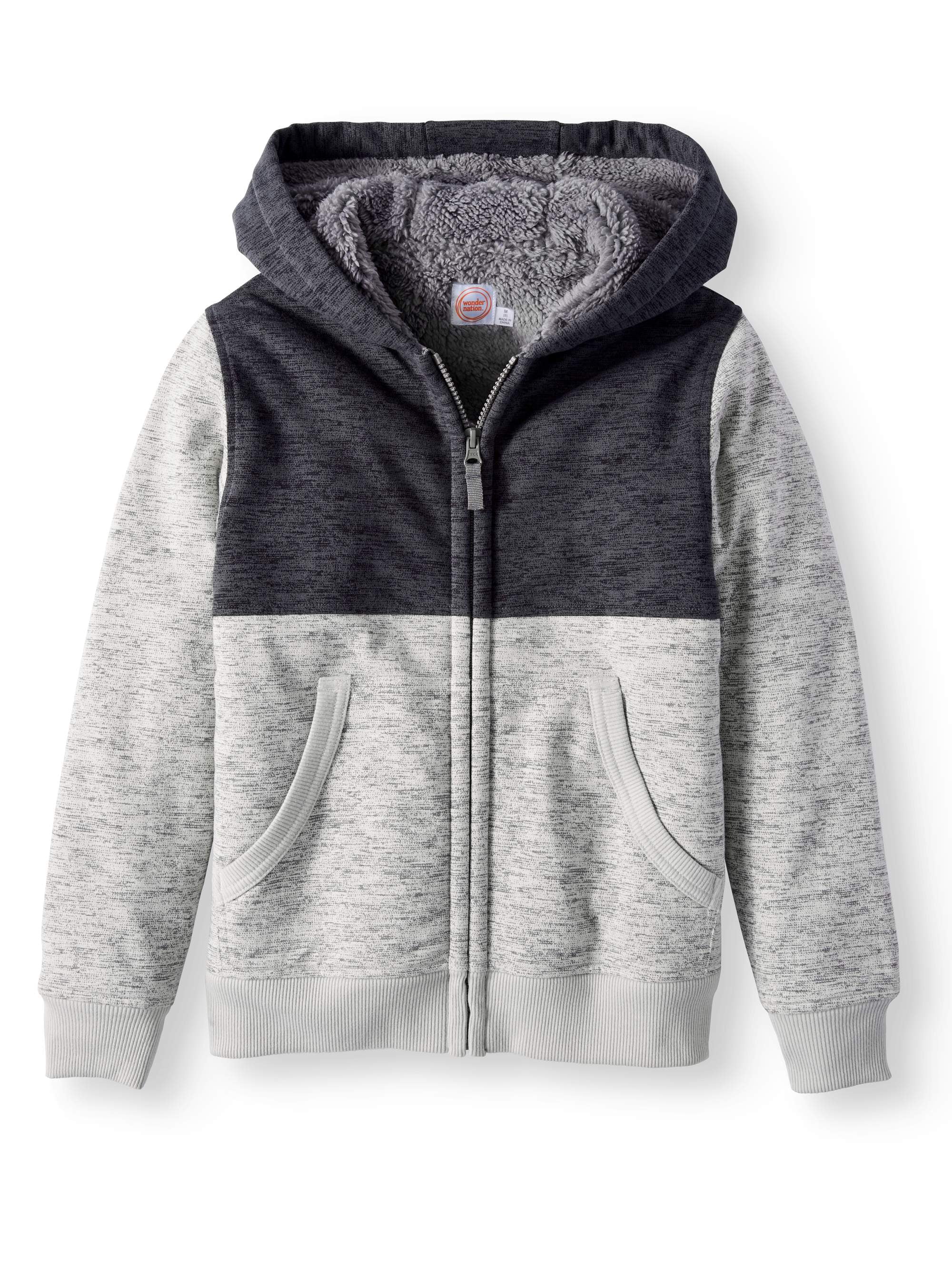 fur lined hoodie boys