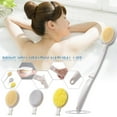 thumbnail image 4 of Bath Body Brush, 3 In 1 Shower Brush Set, With Foldable Handle And Interchangeable Heads, For Back Foot Exfoliating Dry Brushing, Home Bathing Tool, Massage Brush, 4 of 9