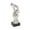 Silver Solid Hands Square 5" x 4" x 13", variant on 7" x 8" Silver Porcelain Ceramic Hands Sculpture, by DecMode