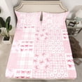 thumbnail image 3 of Homewish Pink Princess Bowknot Twin Sheet Sets for Girl, Kawaii Ribbon Bow Twin Fitted Sheet, Fashion Bow-tie Flat Sheet, Breathable Home Decor, 3-Piece, 3 of 8