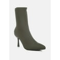 thumbnail image 2 of Zudio Solid Mid Heel Sock Boots, 2 of 10